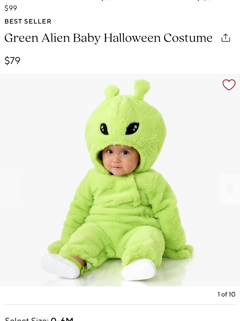 Pottery Barn Kids Lime Green Plush Alien Costume